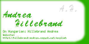 andrea hillebrand business card